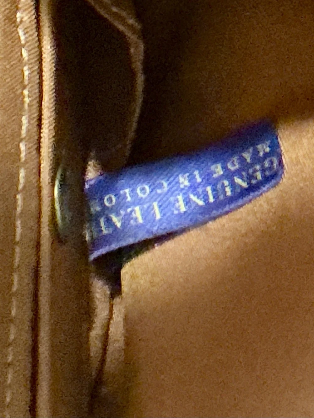 Vintage Orvis tan leather bag